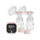 Pompa de san electrica dubla, Lorelli Eva, 4 moduri de operare, 2 sesiuni simultan, functie masaj, 9 niveluri de aspiratie, 180 ml x 2, Pink