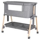 Patut Co Sleeper, Lorelli Millie, inaltime reglabila 7 pozitii, sistem antireflux, plasa de tantari, saltea inclusa, Grey