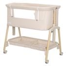 Patut Co Sleeper, Lorelli Millie, inaltime reglabila 7 pozitii, sistem antireflux, plasa de tantari, saltea inclusa, Beige