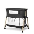 Patut Co sleeper copii, Lorelli Layla, 2 in 1, cu latura pliabila, reglabil pe inaltime, sistem anti-reflux, Black