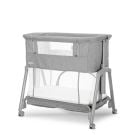Patut Co sleeper copii, Lorelli Layla, 2 in 1, cu latura pliabila, reglabil pe inaltime, sistem anti-reflux, Grey