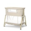 Patut Co sleeper copii, Lorelli Layla, 2 in 1, cu latura pliabila, reglabil pe inaltime, sistem anti-reflux, Beige