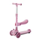 Trotineta pliabila, Lorelli Swiftie, pana la 50 kg, roti din silicon cu leduri colorate, Pink