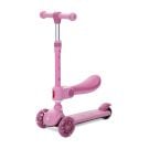 Trotineta, Lorelli Speedster, pana la 50 kg, scaun pliabil si reglabil, maner reglabil, roti cu leduri, frana de picior, Pink