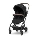 Carucior pentru nou-nascut, Lorelli Makaya, cu scaun rotativ 360 grade, cadru din aluminiu, pana la 22 kg, Black