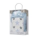 Set 2 piese, Lorelli, paturica moale 90 x 75 cm, pernuta in forma de ursulet 45 x 30 cm, Poffy, Blue
