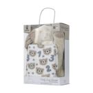 Set 2 piese, Lorelli, paturica moale 90 x 75 cm, pernuta in forma de ursulet 45 x 30 cm, Poffy, Beige