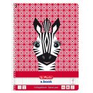 Caiet matematica cu spirala, A4, Herlitz, Cute Animals, Zebra, 80 file