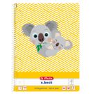 Caiet dictando cu spirala, A4, Herlitz, Cute Animals, Koala, 80 file