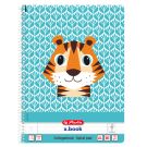 Caiet dictando cu spirala, A4, Herlitz, Cute Animals, Tigru, 80 file