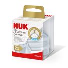 Tetina Nuk Nature Sense Silicon, 6-18 Luni, Orificii Multiple S, 2 Buc.