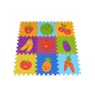 Covoras puzzle colorat, 9 piese, Knorr Toys, din spuma EVA, 30 x 30 cm, Fructe