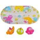 Set covoras de baie si 3 jucarii din lumea subacvatica, Knorr Toys, 69 x 39 cm