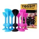 Joc de darts cu ventuze, Tossit, 7 buc, Roz-Bleu