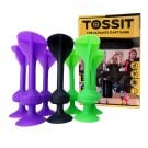 Joc de darts cu ventuze, Tossit, 7 buc, Mov-Verde