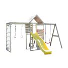 Turn de joaca cu 2 platforme, Wendi Toys, panou de catarare, tobogan, leagan si modul de gimnastica