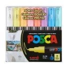 Set markere Posca, UNI PC-1M, 0.7 MM, 8 culori pastel