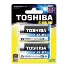 Set 2 baterii alcaline Toshiba, R20 D