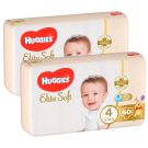 Scutece Huggies, New Elite Soft, Marimea 4, 120 buc, 8-14 kg