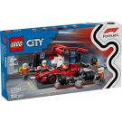 LEGO® City - Boxa si mecanici F1 cu masina Ferrari (60443)