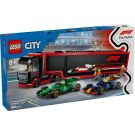 LEGO® City - Camion F1 cu masinile F1 RB20 si AMR24 (60445)