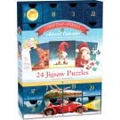 Calendar de advent, Eurographics, Animalutele si Craciunul, 24 puzzle-uri, 50 piese