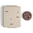 Caserola pentru pranz cu 4 compartimente si 1 borcan termoizolant, Citron,  Vehicule