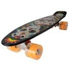 Penny board Action One, Cu roti luminoase, 22 cm,  ABEC-7 PU, Aluminium 90 kg, Santa Muerte