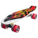 Penny board Action One, Cu roti luminoase, 22 cm,  ABEC-7 PU, Aluminium Truck 90 kg, Flames