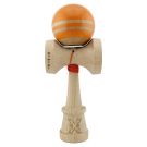 Jucarie de indemanare din lemn, Kendama X, Flippy, Rainbow, King Size V3, Super Sticky, 18 cm, Portocaliu, Maro
