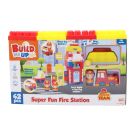 Set de construit Statie de pompieri Happy Line, 42 Piese