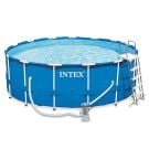 Piscina pentru copii, cu pompa si filtru, diametru 457 cm, Intex Metal Frame