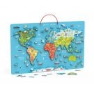 Puzzle Viga magnetic, Harta lumii si tabla de scris