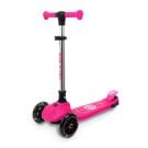 Trotineta pliabila cu 3 roti luminoase, ghidon reglabil si platforma cu banda LED, Kick'n Roll, L5 Jelly, Roz