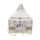 Baldachin Mykids imprimat mare Teddy Hug, Gri
