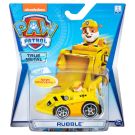 Masinuta cu figurina Paw Patrol True Metal, Rubble, 20115876