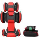 Scaun auto reglabil Hifold The Fit and Fold Booster, Rosu/Negru