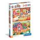 Puzzle Clementoni, The farmyard family, 2 x 20 piese