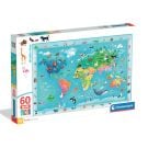 Puzzle Clementoni Maxi, Harta animalelor salbatice, 60 piese