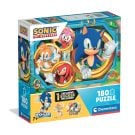 Puzzle Clementoni, Sonic the Hedgehog cu sticker inclus, 180 piese