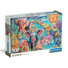 Puzzle Clementoni, Carnavalul elefantilor, 500 piese