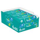 Servetele umede Pampers Fresh Clean, 6 Pachete x 80, 480 buc