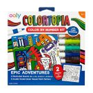 Set creativ de pictura pe numere cu markere, Ooly, Colortopia, Aventuri epice, 6 culori duble