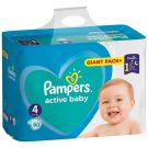 Scutece Pampers Active Baby, Nr 4, 9 - 14 Kg, 90 buc