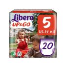 Scutece chilotel Libero Up&Go, Unisex, 5, Maxi Plus, 10-14 kg, 20 buc