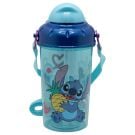 Sticla din plastic cu pai, Disney Stitch, 465 ml
