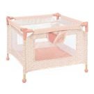 Set 2 in 1 pentru papusi, tarc de joaca si scaun de masa, DeCuevas, lemn si textil, Tulipe, Roz