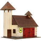 Set de constructie arhitectura, Walachia, Statie de pompieri, 128 piese din lemn