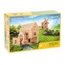 Set de constructie arhitectura, Walachia, Vario Mill, 122 piese mari din lemn