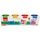 Set plastilina cu 4 culori, Crafy Fun, 560 g 